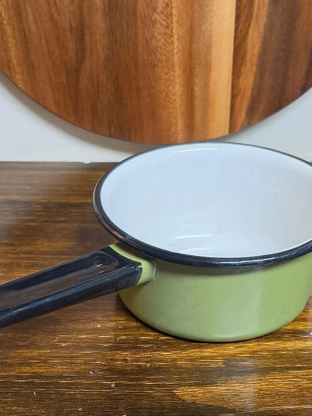 Enamel Saucepan - Green, White & Orange/Yellow Bundle